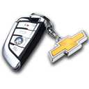 2 x YUIQIEUY Car Logo Key Chainring 3D Chrome Metal Alloy Keychain Fit Car Accessories