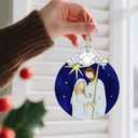 Stained Glass Religious Ornament, Nativity Christmas Ornaments, Christmas Decorations for Tree, Holiday Ornament, Christian Gifts, Religious Gifts, Gift Ideas & Xmas Gift