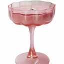 NM 4OZ STEM GLASS CANDLE PINK