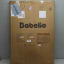 BABELIO 36" Tall Narrow Baby Gate, 26-28.5" Wide Auto-Close Metal Pet Gate for Small Stairs/Doorways/Hallways, Pressure/Hardware Mounted for Child and Pets, NO Extensions, White