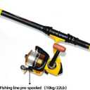 Richcat Fishing Rod and Reel ComboMedium Heavy Poles and Reels Telescopic Rod Kits for Adults 22lb Line Pre-spooled with Spining Reel for Travel Saltwater Freshwater Catfish Bass Fishing, 7.9ft