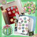 Remuuly 30 Pcs Diamond Painting Magnets Summer Diamond Art Magnet Kits for Adults Spring Flower Animal Cupcake 5D Rhinestones Refrigerator Magnetic Stickers for Fridge DIY Crafts Gifts(Succulents)