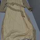 2025 Maternity Sparkly Mesh Maxi Flowy Dress with Belt Long Sleeves Pregnant Long Dress Baby Shower Photoshoot Formal (Small, Gold)