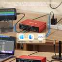 Audio Interface, 2X2 24-bit/192kHz Interface for High-Fidelity, Studio Quality PC/Mac/iOS Recording, XLR/TRS Combo Input, Monitor Mix/Loopback Function, One-Cable Setup(Alloy Red)