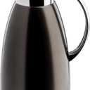 TableCraft 12682 68 oz (2L) Stainless Steel Coffee Carafe, Brushed Stainless Steel with Black PVD Finish, Vacuum Insulated, Lightweight Leak Proof Coffee Dispenser, For Cafes, Restaurants & Catering