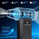 Compressed Air Duster-280000RPM Electric Air Duster,4-Gear Adjustable Super Power Air Blower,Rechargeable Mini Blower with Fast Charging for PC,Keyboard,Camera,Car,Snow,House & Outdoor