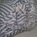 Amazon Basics Breathable, Brushed Microfiber Wrinkle Resistant 3 Piece Bed Sheet Set with 14-Inch Deep Pockets, Twin, Dusty Blue Pinstripe, Printed