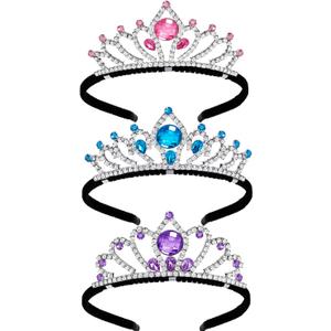 Princess Tiara Crown Headpieces, Dress Up Set for Little Girls, Kids Play Jewelry, Costume Accessories, Princess Party Favors for Kids (Style 2), Large