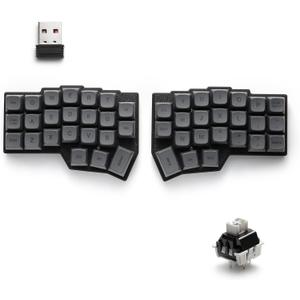 YIVU 40% Corne Wireless Split Keyboard, QMK/VIALProgrammable, Columnar-Staggered Ergonomic Layout, Hot Swappable Standard Profile MX Linear Switches, PBT Keycaps