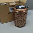 Kaixoxin 2 Pack Solar Garden Decor Metal Lantern Sunflower Table Lamp Bronze Outdoor Dercoration Great Gift for Women Mon Grandma Hanging Lights for Patio Courtyard Garden