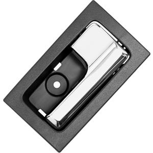 Gledewen Interior Door Handle, Compatible with 2009-2014 Ford F150, Front/Rear Inside Right Passenger Side | CL3Z-1522600-GA 9L3Z-1522600-CB 90825 Chrome Lever Black Housing Inner Handle