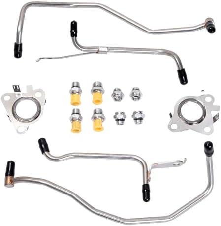 HUGALL 926-186 926-187 Turbo Coolant Line Kit Compatible with 2011-2016 F150, 2015-2021 Transit 150 250 350 350 HD, 2015-2017 Expedition, 2015-2017 Navigator More in Description