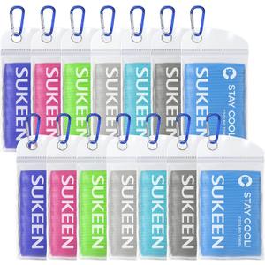Sukeen Cooling Towels(40"x12") for Neck & Head, Soft Breathable Chilly Towel for Yoga, Golf, Gym, Camping, Running, Workout & More Activities