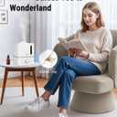 Bear Humidifiers for Bedroom, 2.5L Cool Mist Humidifiers and Oil Diffuser, Quiet Rapid humidifiers for Home Whole House, with Adjustable Mist Output and Auto Shut-off, White