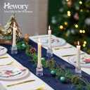 Candle Holder Glass Candlestick Holders: Hewory 20PCS Clear Taper Candle Holders Bulk for Table Centerpiece, Glass Candle Holder Candle Stick Holder Decor for Christmas Wedding Party Bridal Showers