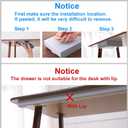4 x 4 Pack Under Desk Drawer Self-Adhesive Desktop Storage Organizer, Hidden Attachable Slide Out Desk Drawer, Under Table Tray for Pencil Pen Stationery Office Organization, Gray