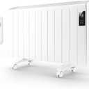 1500w Convection Panel Heater-Portable Electric Heaters, Plug-in Wall Heaters for Indoor Use, Fanless Ultra Quiet, Wall Mount Space Heater w/Remote Control, LED Display, Timer