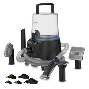 FURME Ultra Pet Grooming Vacuum Kit - Cat & Dog Grooming Kit for Easy Pet Care at Home, Quiet & Safe Dog Hair Remover Machine with Brush, Clipper, Shedding & Cleaner Tools & 4.5L Canister