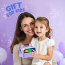 VERKB Karaoke Machine for Kids, Kids Toys for 3-12 Years Old Girls Birthday Presents, Portable Bluetooth Karaoke Speaker with 2 Microphones, Girls Gifts for Kid Party Christmas Birthday(Purple)