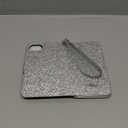 Varikke for iPhone 16e Wallet Case Detachable with RFID Blocking Card Holder for Women, Glitter PU Leather Wrist Strap Strong Magnetic Flip Wallet Removable Phone Case for iPhone 16e 6.1", Silver