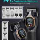 VGRPRO Professional Hair Clippers for Men, Professional Barber Clippers and Trimmer Set, Cordless Hair Clippers for Hair Cutting with Package Case, Powerful 9000 PRM Rechargable Electric (Black)