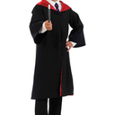 fun shack Kids Wizard Robe Cloak, Black Wizard Costume for Halloween, Kids Robe Outfit for Dress Up and Parties, S