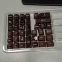 dagaladoo Brown Clear keycaps,Crystal Transparent keycaps 60 75 100 Percent,Ceramic Jelly Key caps Set,Shine Through Key caps,MDA Profile Keyboard Key Cap for Mx Switches Mechanical Keyboard