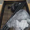 Finnhomy 3 Tier Heavy Duty Commercial Grade Utility Cart, Wire Rolling Metal Trolley with Handle Bar, Steel Kitchen Service Cart with Wheels, Food Storage Trolley on Wheels, NSF Listed, Black