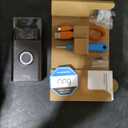 Ring Video Doorbell (Venetian Bronze) with Ring Stick Up Cam Battery and Ring Indoor Cam, White