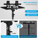Projector Stand Tripod Adjustable, Laptop Height from 23.5 to 46.5 inches with Gooseneck Phone Holder, Floor for Office, Home, Stage, Studio, DJ Racks Holder Mount, 23.5inch-46.5inch (Black)