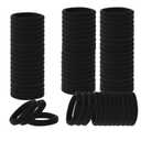 2 x Hair Ties, 150 PCS No Damage, Hair Elastics Hair Accessories for Women Girls, Thick Seamless Hair Ties - Black