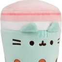 GUND Pusheen Boba Tea Cup Plush Cat Stuffed Animal for Ages 8 and Up, Green/Pink, 6