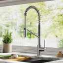 KRAUS Oletto Commercial Style Single Handle Pull Down Kitchen Faucet with QuickDock Top Mount Installation Assembly in Spot Free Stainless Steel, KPF-2631SFS