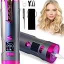 Automatic Curling Iron 3/4 inch Barrel, Cordless Automatic Curling Iron 5200mAh USB Rechargeable, Auto Hair Curler for Long Hair, Ceramic Travel Curling Wand, Auto Shut-Off & Anti-Tangle Design