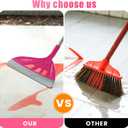 AIr Broom Sweeper, Multifunction Replaceable Silicone Broom, Household Squeegee for Floor Cleaning, Bathroom, Pet Hair, Dog Broom Brush Set (Bright Pink)
