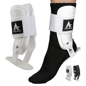 Active Ankle T2 Ankle Brace, Rigid Ankle Stabilizer for Protection & Sprain Support for Volleyball, Cheerleading, Ankle Compression Braces for Men & Women, White, Small (White, S)