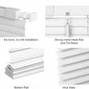 LazBlinds No Tools No Drill 1" Vinyl Mini Blinds, Cordless Blinds for Windows, Light Filtering Horizontal Window Blinds & Shades, 32" W x 64" H, White