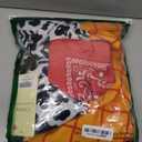 Cowboy Costume Men Yellow Plaid Shirt Vest with Neckerchief and Star Metal Badge Western Outfit Halloween Cosplay (Large)