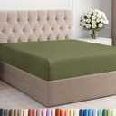 Full Fitted Bed Sheet - Bottom Single Fitted Sheet Only - Soft Hotel Luxury Bedding w/ 8-16 Inch Deep Pockets - Breathable, Cooling & Wrinkle Free - Easy-Care, Fade and Shrink Resistant - Sage Green