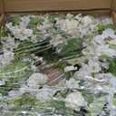 White Faux Silk Flower Spring Summer Easter Wreath 20-22" for Front Door  Anemone Daisy Tagetes Erecta Green Eucalyptus and Fern Leaves  Farmhouse Front Porch Wreath, Outdoor Indoor Use