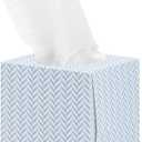 Genuine Joe Facial Tissue Cube Box, 7.9" x 7.5", 2-Ply, 85 Sheets/Box, 36 Count