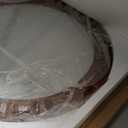 XGGJWW 36 Inch Large Round Solid Wood Wall Mirror - Rustic Farmhouse Dark Brown Wooden Circle Mirror for Bathroom, Living Room, Entryway & Wall Decor