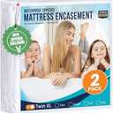 Utopia Bedding Mattress Protector Zippered Twin XL Size (Pack of 2), 100% Waterproof Bed Bug and Dust Mite Proof Mattress Encasement, Absorbent 6 Sided Mattress Cover