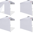 Light Grey SideWall for 10x10 Canopy Frame, 3 Pack SunWall and 1Pack Door Only, (with Zippers)