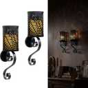 Candle Sconce Candle Holder Set of 2, Black Gothic Design Metal Wall Candle Holder, Home Wall Decoration for Living Room, Bathroom, Dining Room