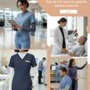 4 Pack Women's Long Sleeve Underscrub Shirt Mock Neck Slim Fit Tops Lightweight Thermal Base Layer Scrubs Undershirts (M)