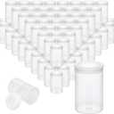 120 Pieces Film Canisters with Caps 35 mm Plastic Empty Camera Reel Storage Containers Case with Lids for Small Accessories Rockets Experiment Fish Hook Film Keys Coins Art Beads (Clear)