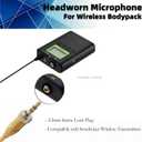 Headset Microphone Discreet Headworn Ear Hook Earset Over The Ear Mic for Sennheiser Wireless Transmitter, Ideal for Lectures, Live Performance, Theater, Podcasts Beige