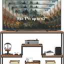 YOUDENOVA TV Stand for TVs up to 65 Inch, TV Console Table with 3-Tier Open Storage Shelves, Modern Industrial Entertainment Center for Living Room, Bedroom, Rustic Brown