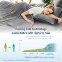 Cozy Bliss Cooling Throw Blanket for Hot Sleepers 50"x70", Q-Max 0.45 Cooling Comfort, Cold Blankets for Night Sweats Sleeping, Ultra-Cool Lightweight Breathable Blanket for Couch Bed, Glacial Grey